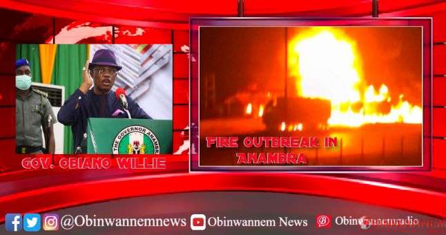 Fire outbreak in Anambra as petrol tanker explodes